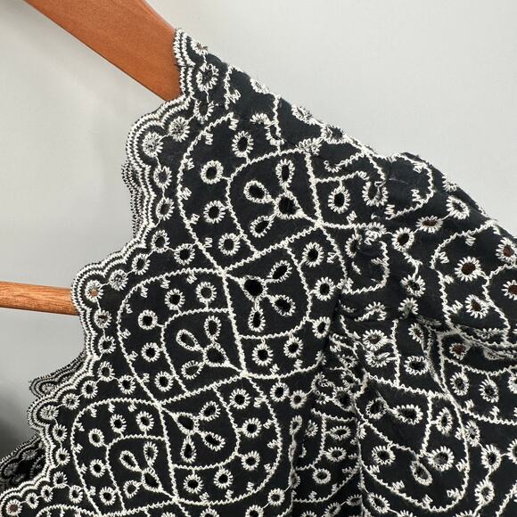 EXPRESS NWT Black & White Lace Eyelet Romper // S - Picture 8 of 16